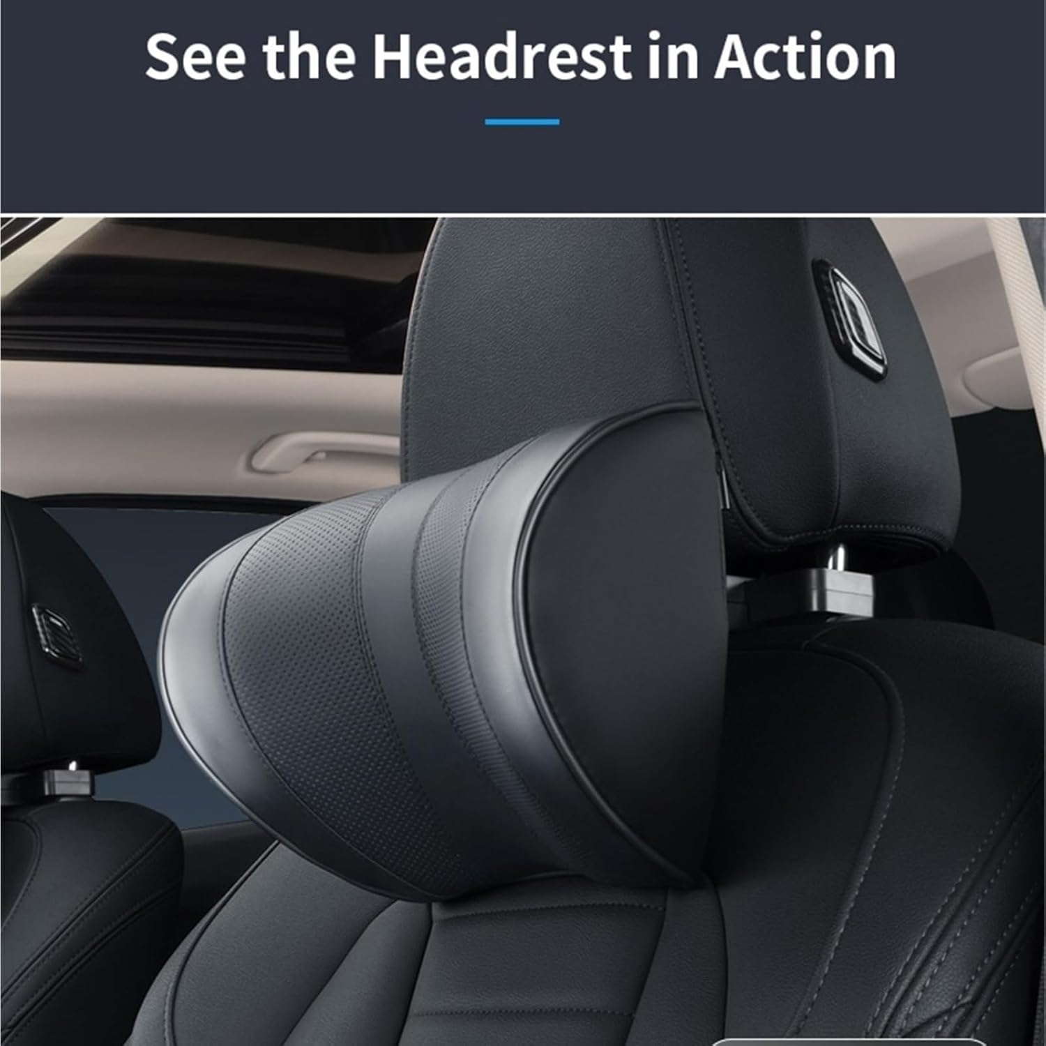 と互換性がある Tesla Model3/Y 2020-2024 車用ヘッドレスト 伸縮性の